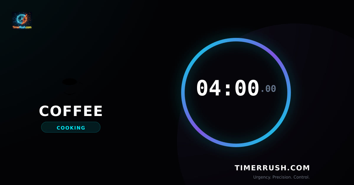 Coffee Timer - Perfect Coffee Brew Timer | timerrush.com