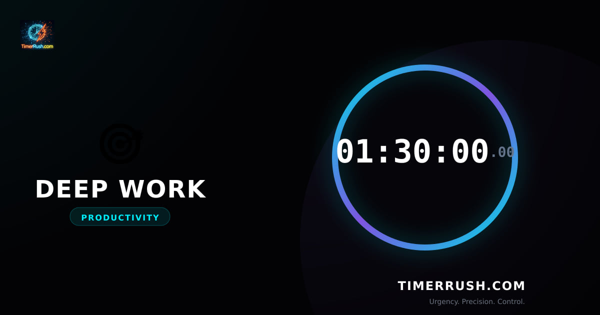 Deep Work Timer - Free 90 Min Deep Focus Countdown | TimerRush