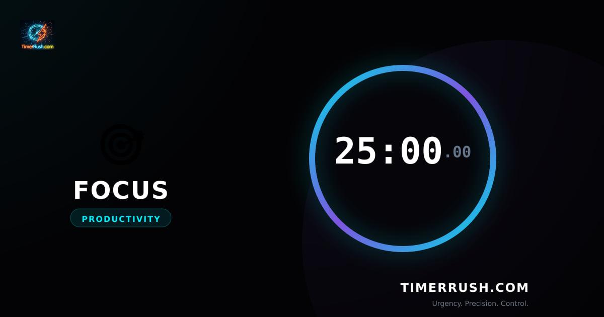 Focus Timer - Deep Focus Work Timer | timerrush.com