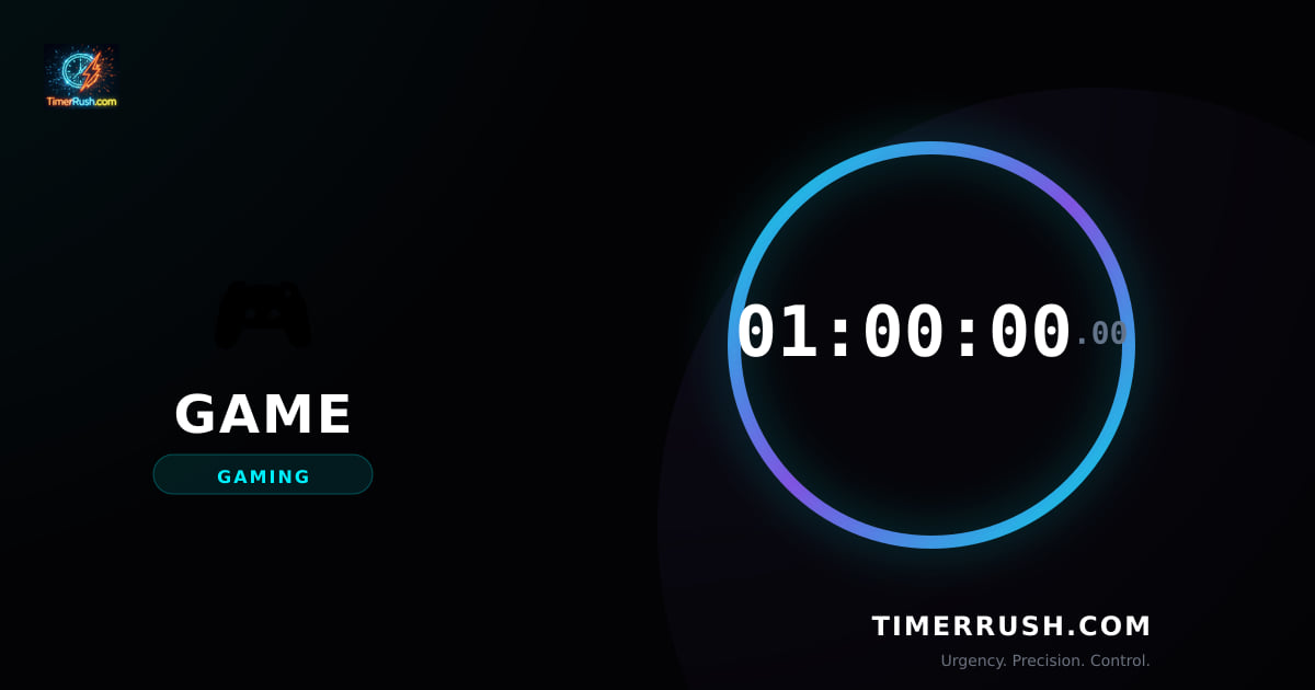 Game Timer - Video Game Session Timer | timerrush.com