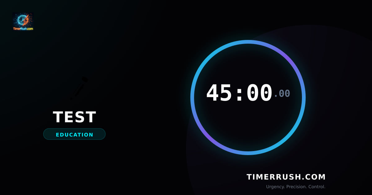 Test Timer - Academic Test Timer | timerrush.com