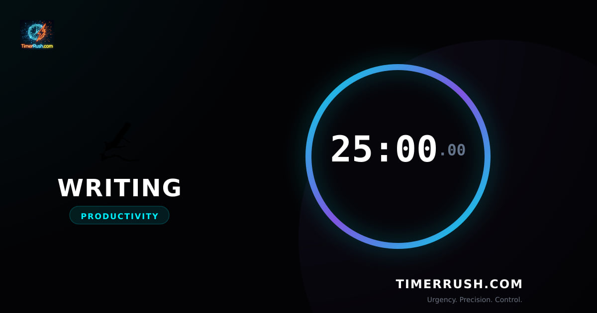 Timer Writing Format Writing Timer - Daily Writing Sessions | timerrush.com